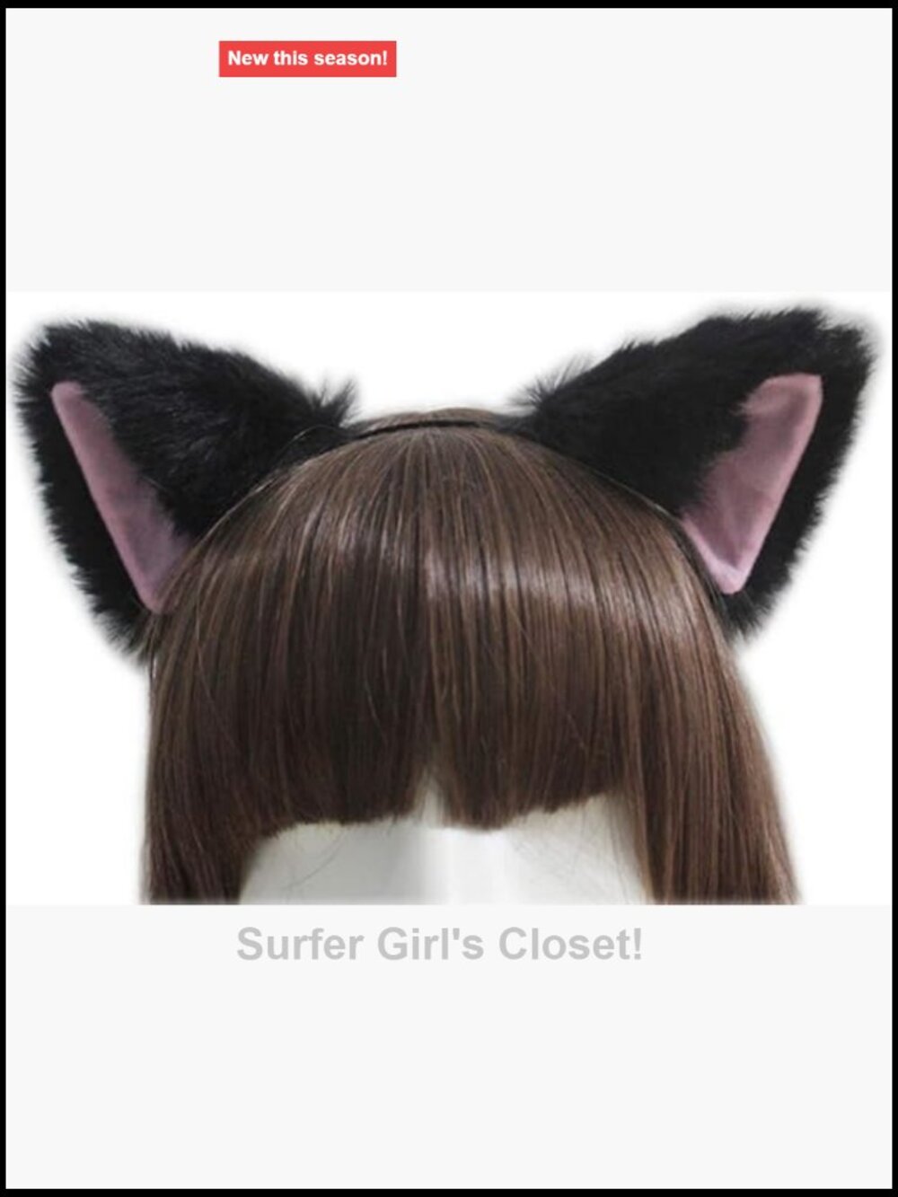 Faux Fur Cat Fox Ears Headband Halloween Cosplay Party Accessory